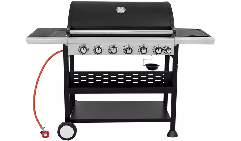 Premium 6 Burner Gas BBQ - Black 19647079 (OpenBox- See T's & C's for details)