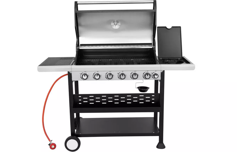 Premium 6 Burner Gas BBQ - Black 19647079 (OpenBox- See T's & C's for details)