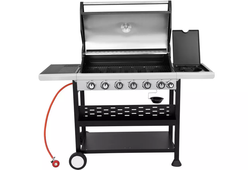 Premium 6 Burner Gas BBQ - Black 19647079 (OpenBox- See T's & C's for details)