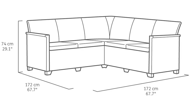 5 Seater Rattan Effect Garden Corner Sofa Set 15812671 (OpenBox- See T's & C's for details)
