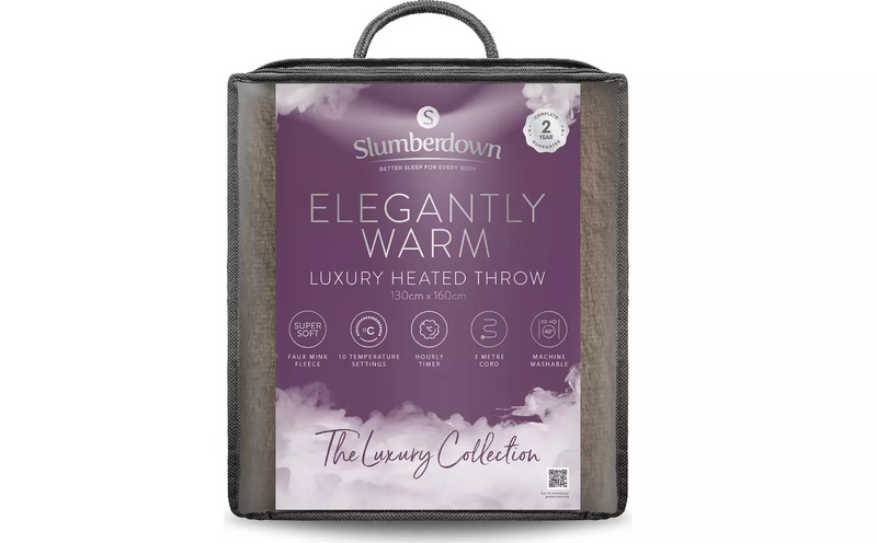 Elegantly Warm Luxury Heated Throw - Natural 13129744 (OpenBox- See T's & C's for details)