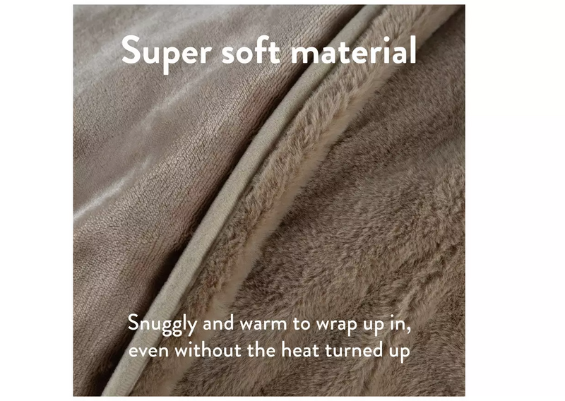 Elegantly Warm Luxury Heated Throw - Natural 13129744 (OpenBox- See T's & C's for details)