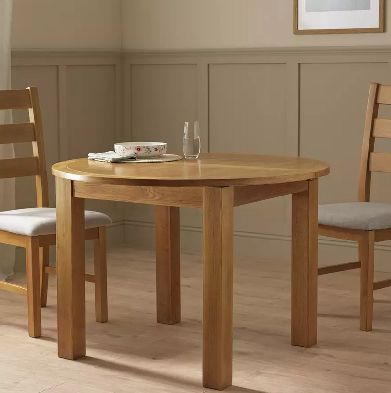 Ashwell 4 Seater Oak Dining Table - Natural 13086533