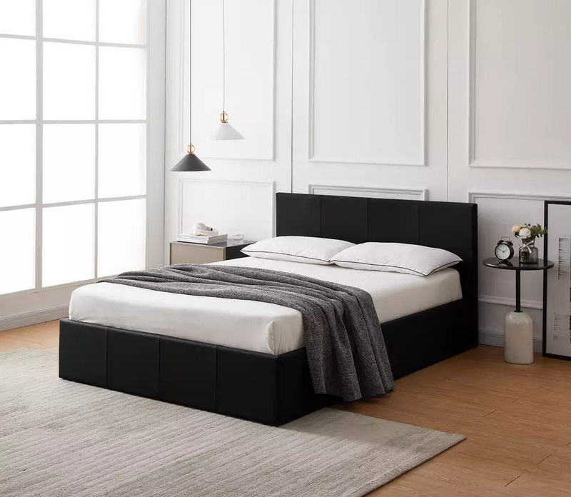 Lavendon Small Double Side Open Ottoman Bed-Black 19514827