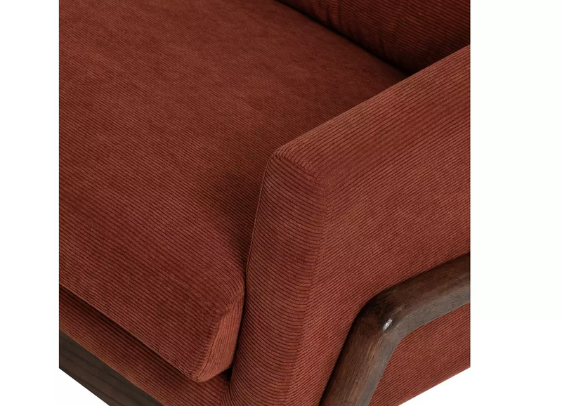 Scion Esala Fabric 3 Seater Sofa - Rust 14566784 (OpenBox- See T's & C's for details)