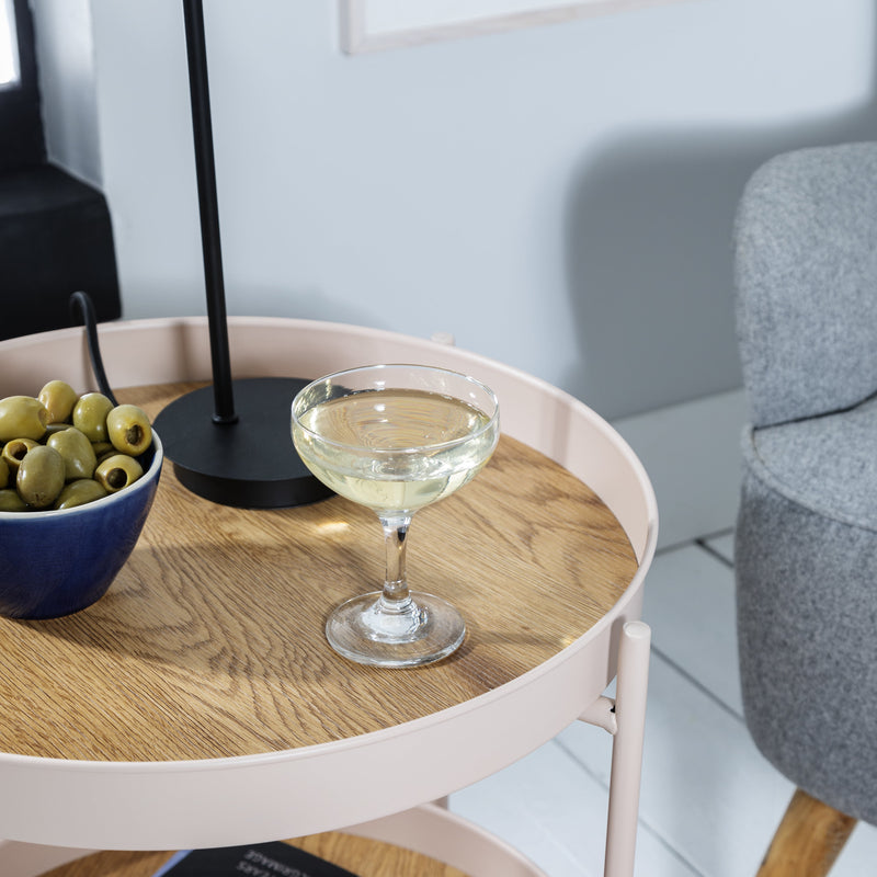 Solna Large Coffee Table in Blush Pink