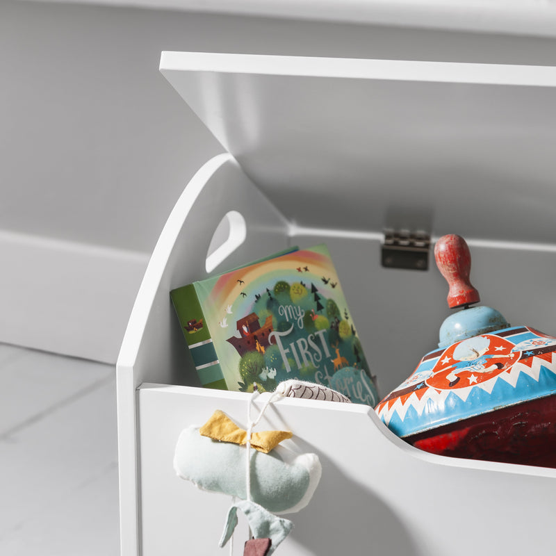 Zeta Toy Box Toy Organiser with Star Design in Classic White