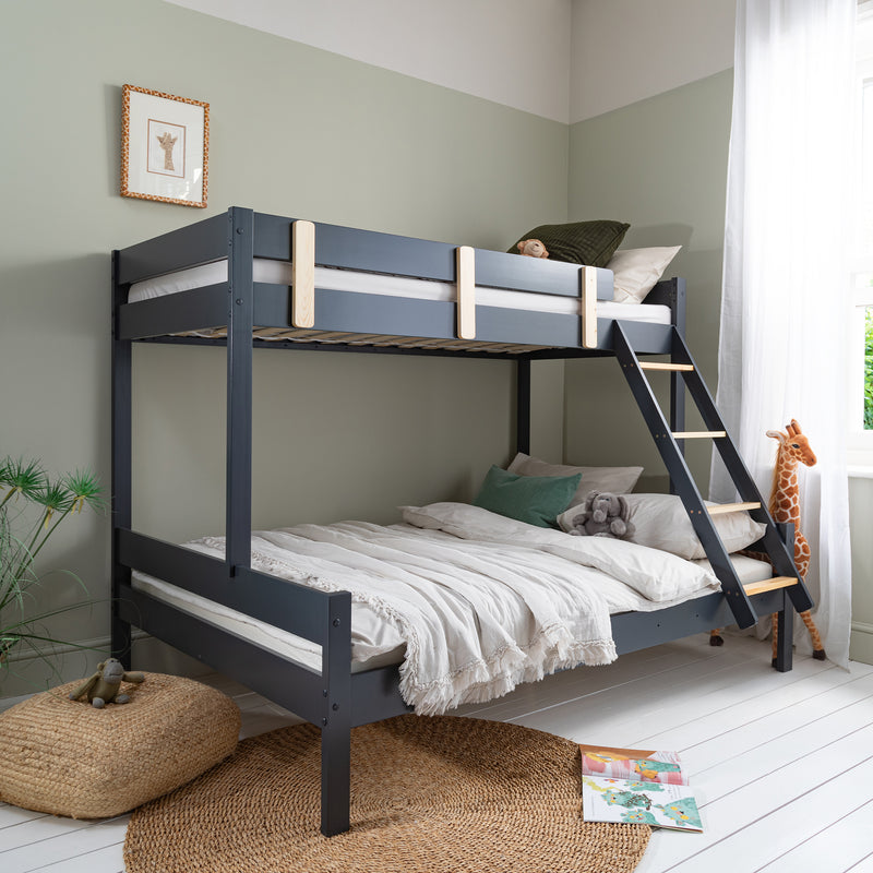 Una Triple Bunk Bed with Single and Double Bed in Anthracite