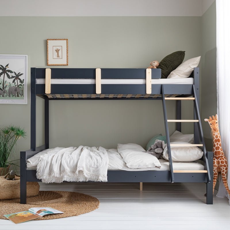 Una Triple Bunk Bed with Single and Double Bed in Anthracite