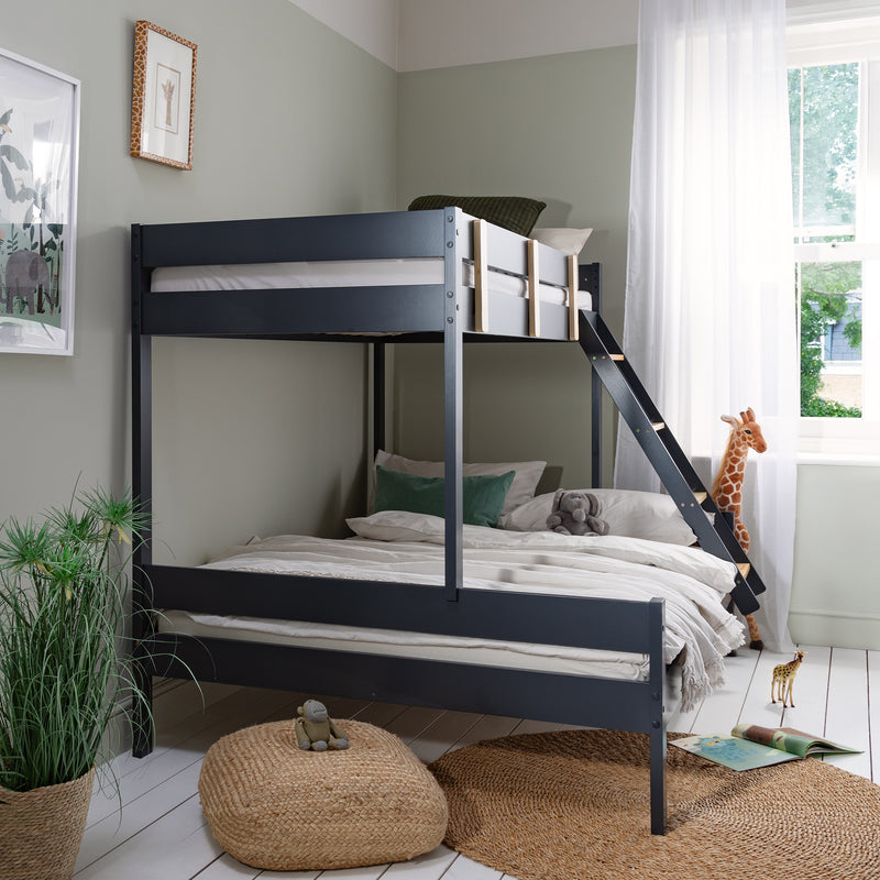 Una Triple Bunk Bed with Single and Double Bed in Anthracite