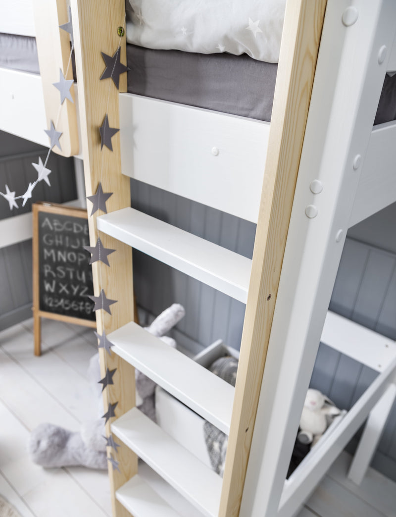 Una Highsleeper Cabin Bed with Desk in Classic White