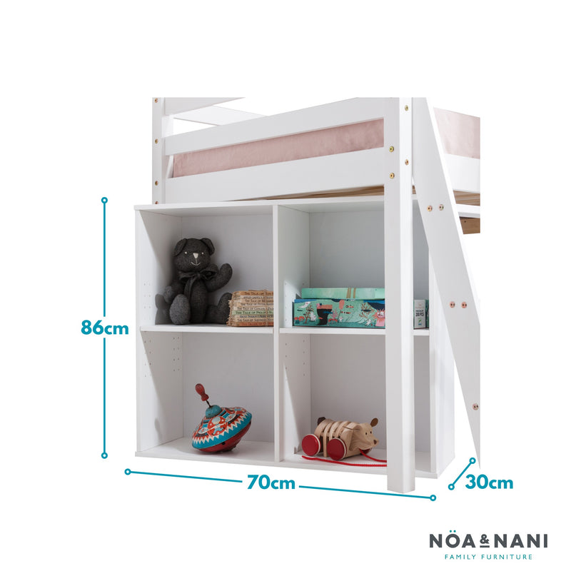 Cube Underbed Unit for Cabin Bed in Solid White