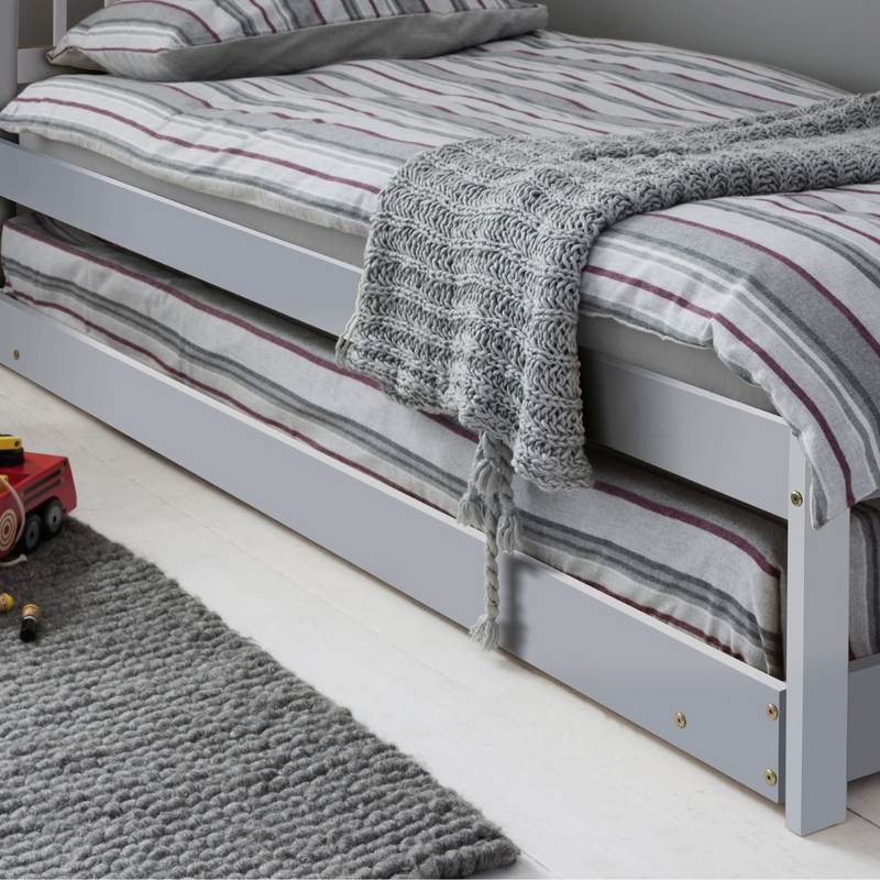 Matheus Pull out Trundle Spacesaver Bed in Silk Grey