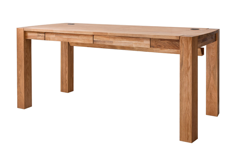 Vermont Solid Oak Office Desk Computer Table in Natural Oak