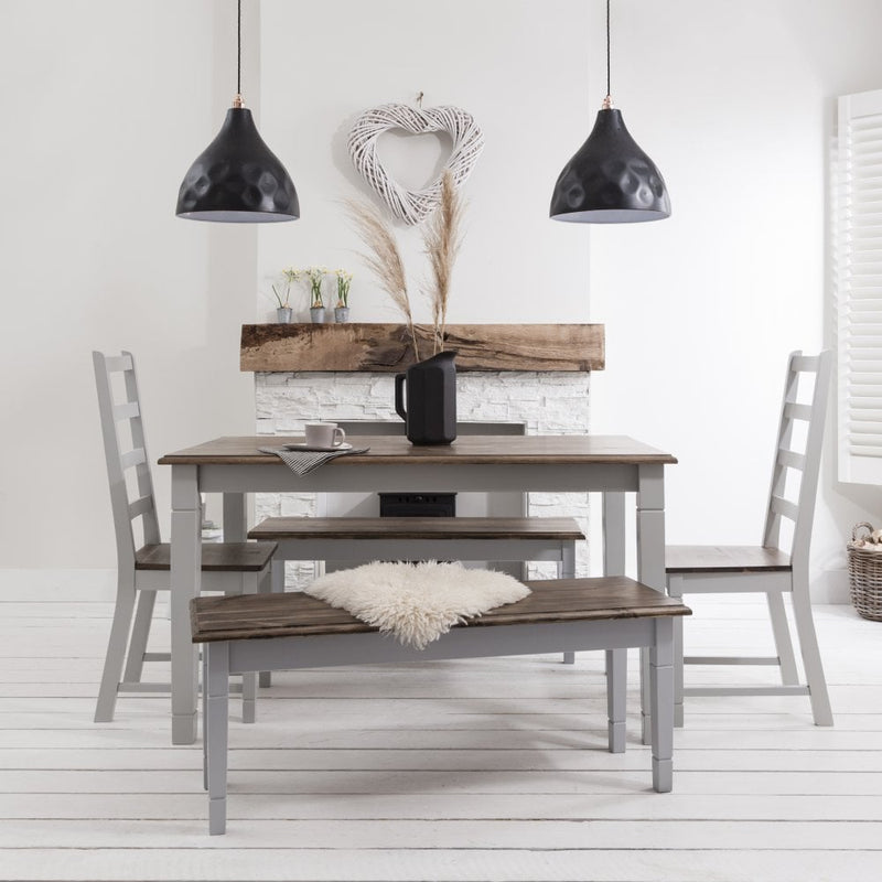 Canterbury Bench Medium in Dark Pine and Grey