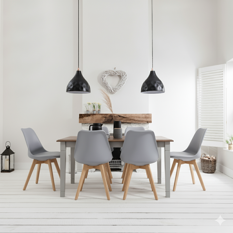 Dining Table Large 140cm Seats 4 to 6 in Dark Pine