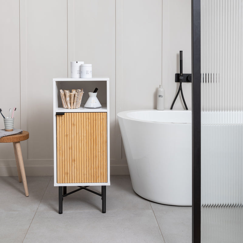 Rökstorp Single Door Bathroom Cabinet in White