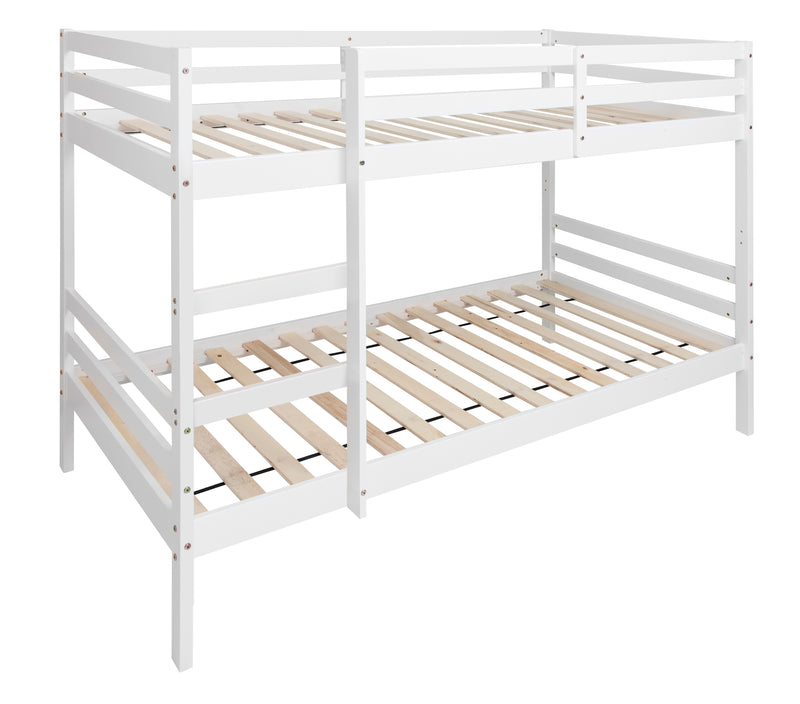 Jakke Bunk Bed with Straight Ladder in Classic White