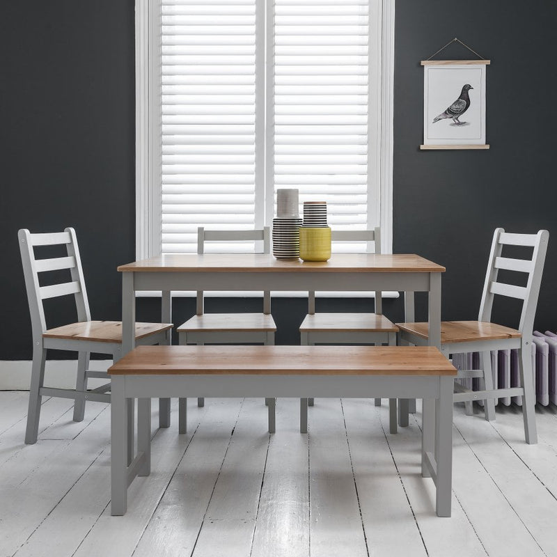 Annika Dining Table in Grey & Pine