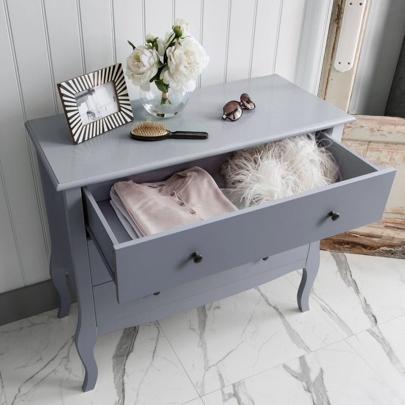 Camille Chest of Drawers 3 Drawer in Silk Grey