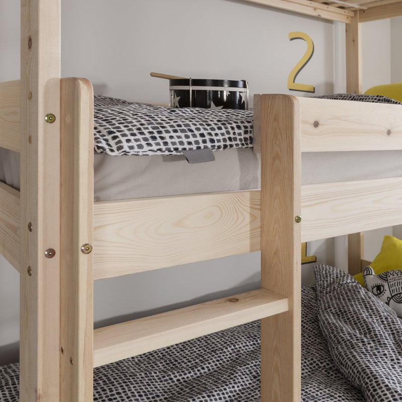 Henrik Triple Bed Bunk Triple Sleeper in Natural Pine