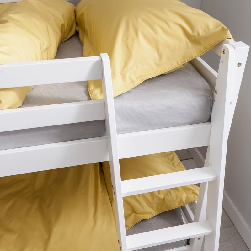Hilda Low Cabin Bed with Bunk Underbed and Play Area in Classic White