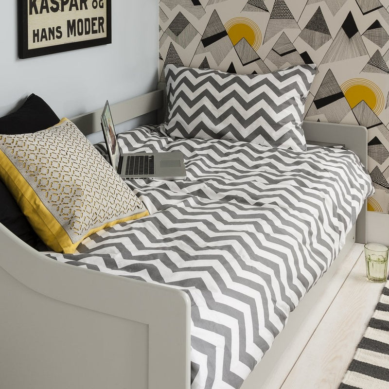 Hove Day Bed with Pullout Trundle in Silk Grey