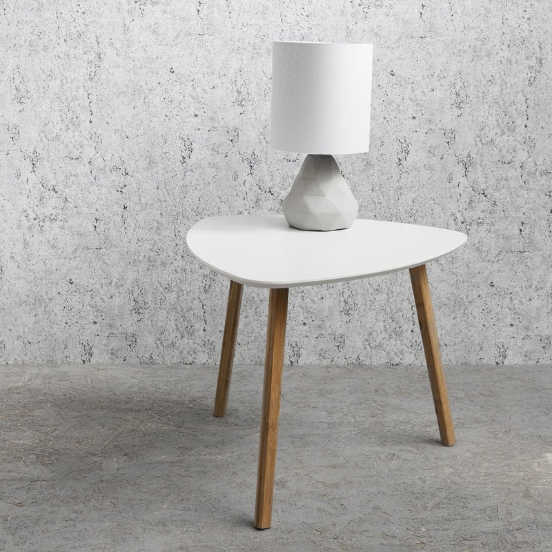 Malme Side Table Occasional Large in Classic White and Natural Pine