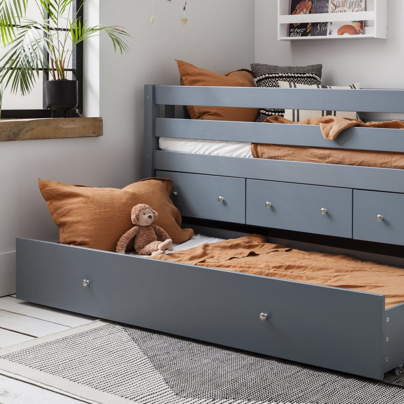 Matilda Midsleeper Cabin Bed with Underbed Storage Drawers in Silk Grey