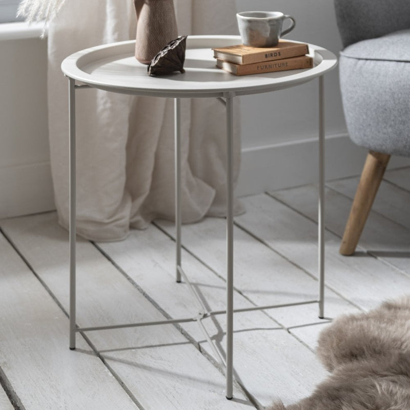 Modern Mink Metal Side Table