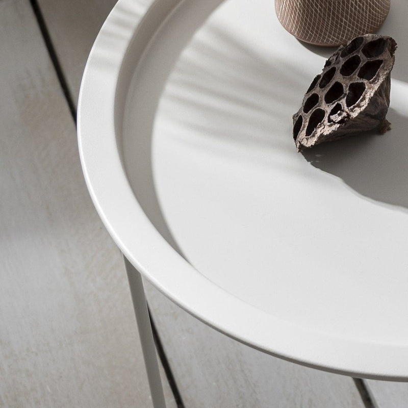 Modern Mink Metal Side Table