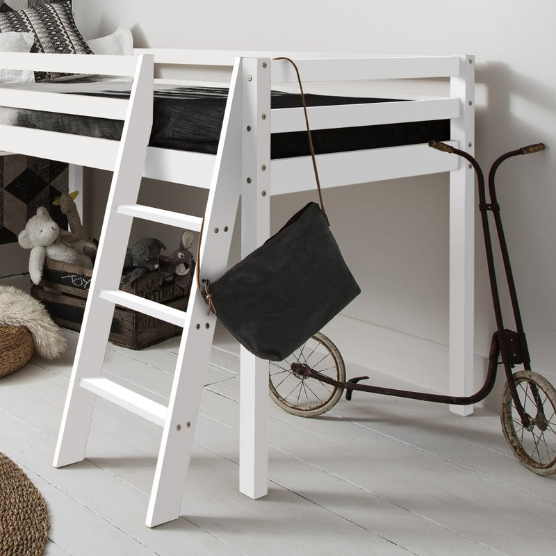 Moro Cabin Bed Midsleeper with Slide in Classic White