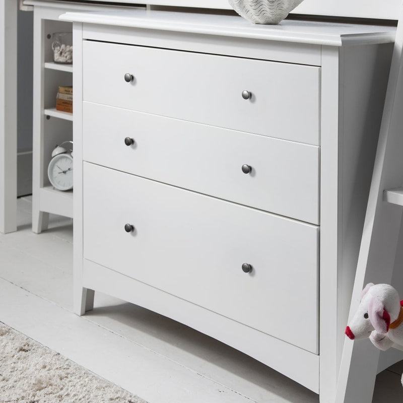 Moro Chest of Drawers 3 Drawer in Classic White