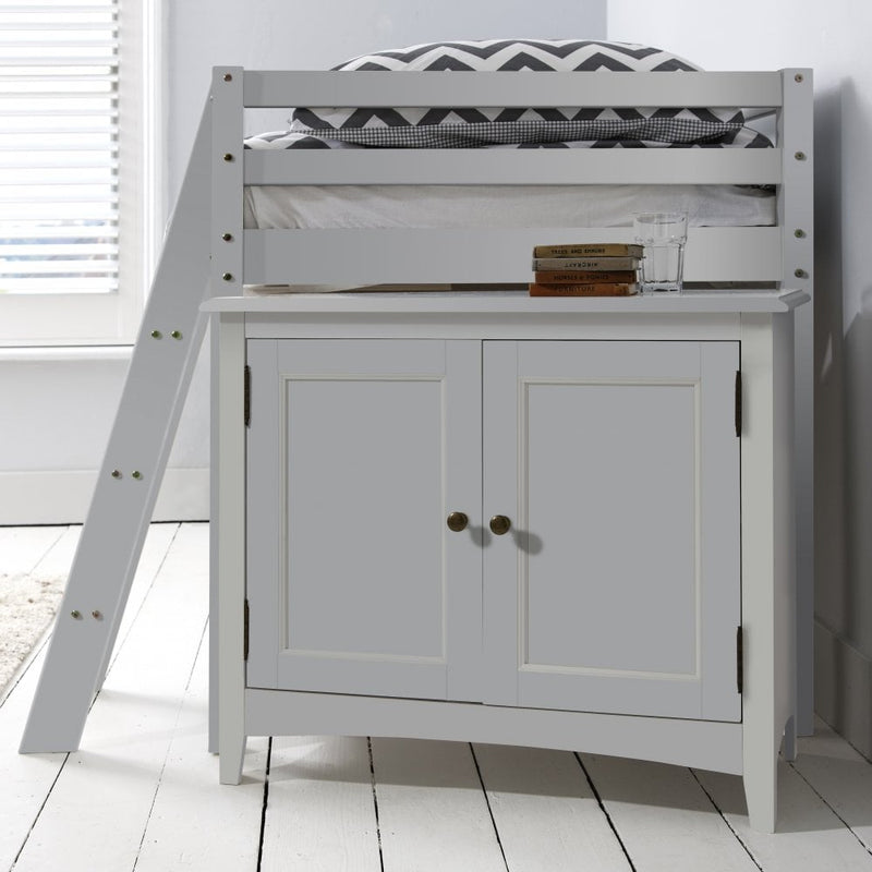 Moro Sleepstation with Chest of Drawers, Cabinet & Desk in Silk Grey