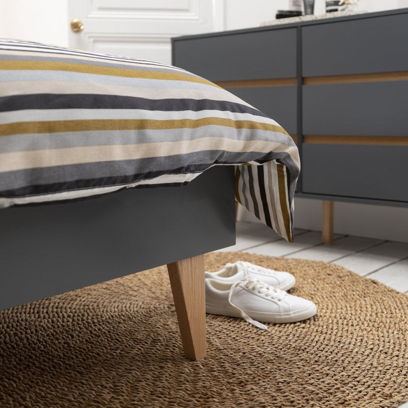 Otto Single Bed Frame in Grey