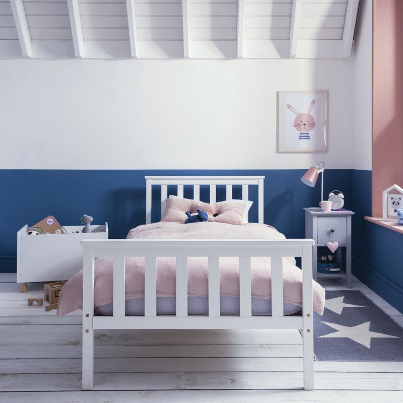 Dorset Single Bed with Pull Out Spacesaver Trundle in Classic White