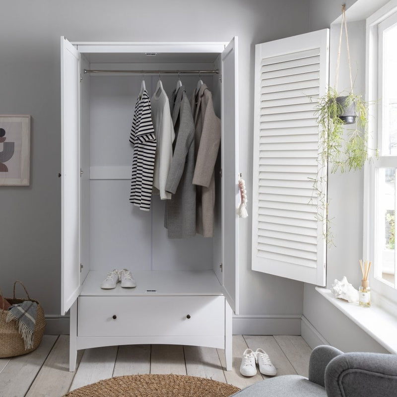 Tobie Wardrobe in Classic White