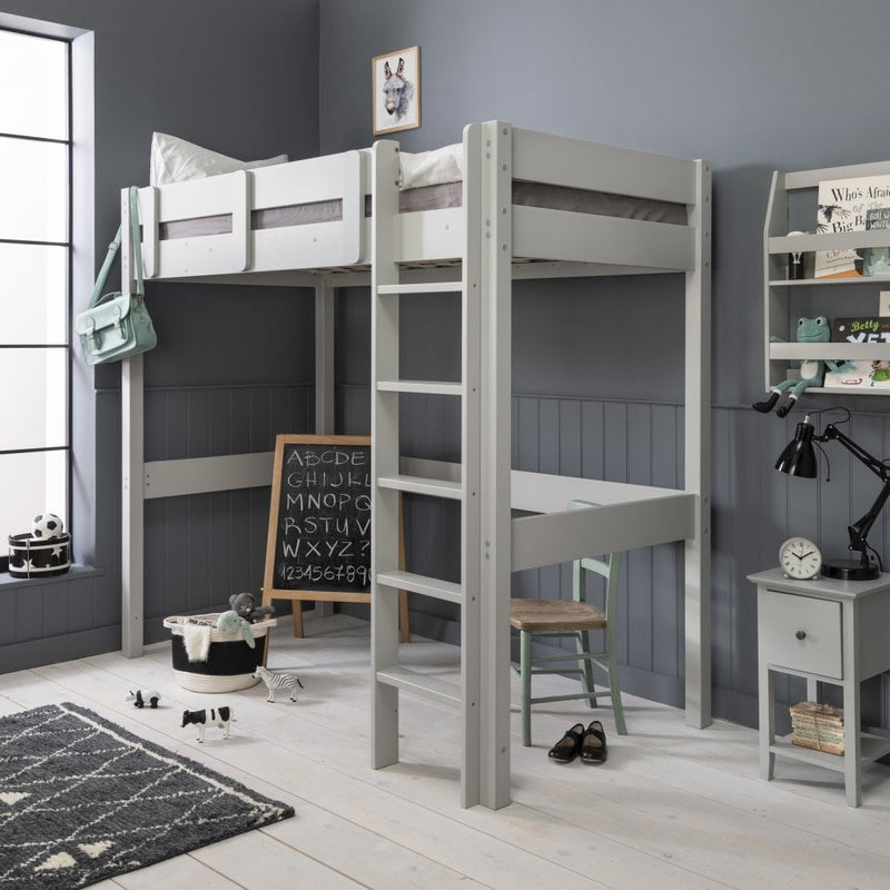 Una Highsleeper Cabin Bed with Skole Desk in Silk Grey