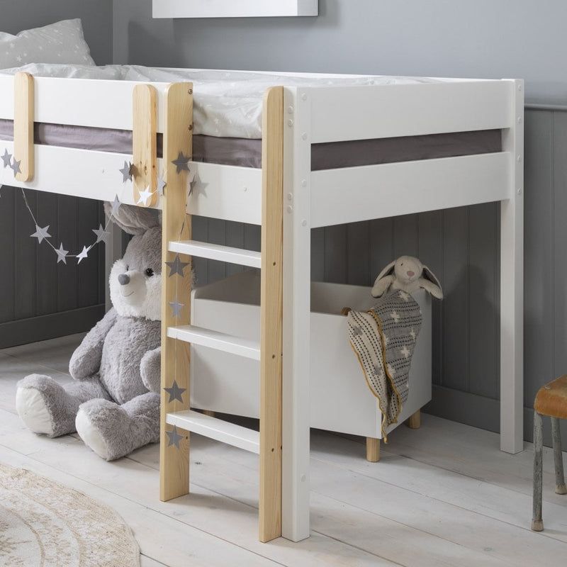 Una Midsleeper Cabin Bed in Classic White