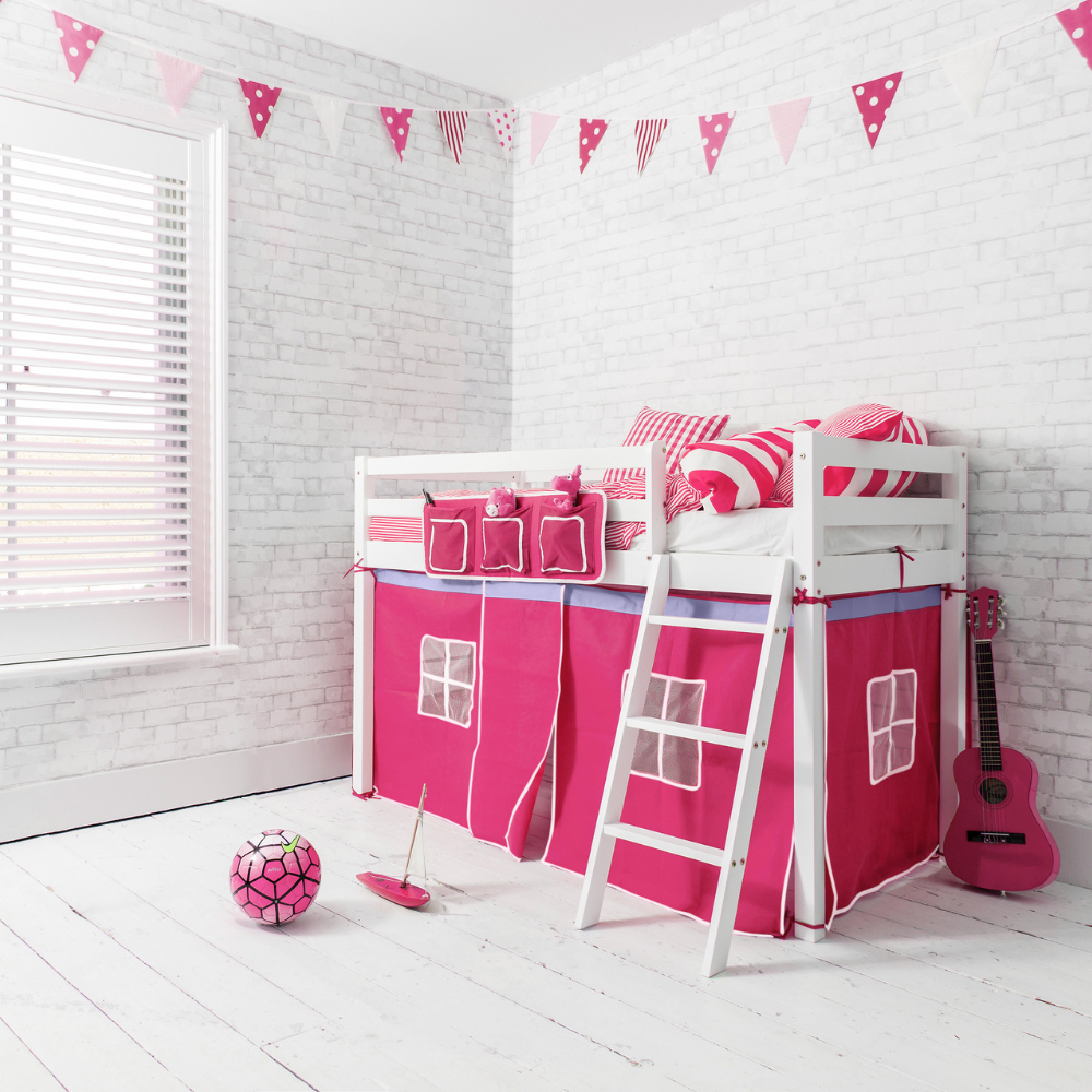 Ontario Cabin Bed Midsleeper Shorty Pink Tent Classic