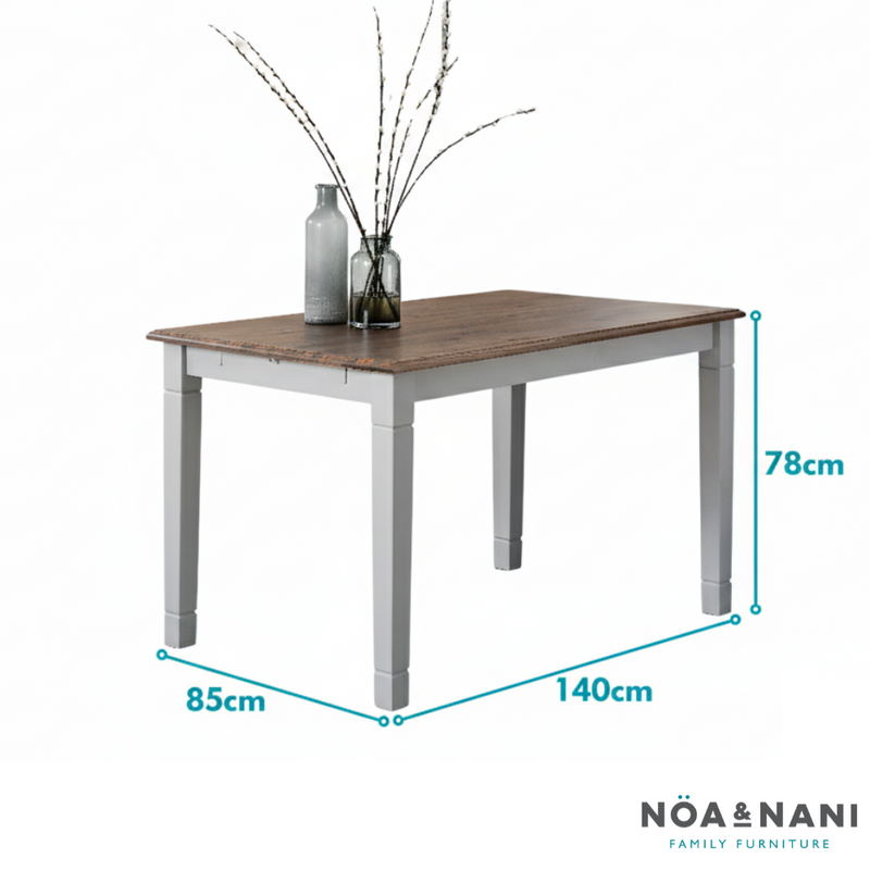 Dining Table Large 140cm Seats 4 to 6 in Dark Pine