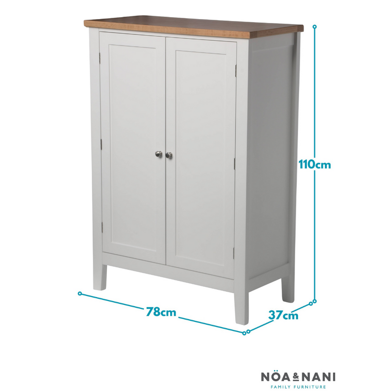 Leines Shoe Storage Cabinet in Classic White