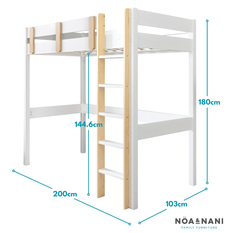 Una Highsleeper Cabin Bed in Classic White