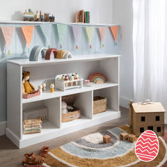 Halmstad 3 Cube & Shelf Storage Unit White