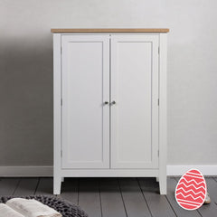 Leines Shoe Storage Cabinet in Classic White