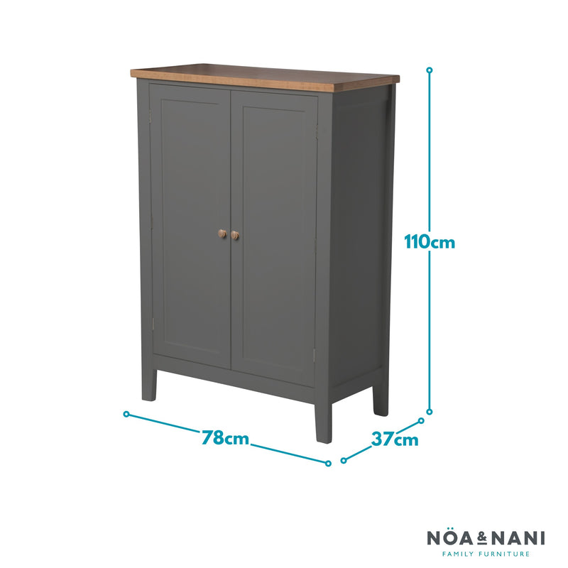 Jäkkvik Shoe Storage Cabinet in Charcoal Grey