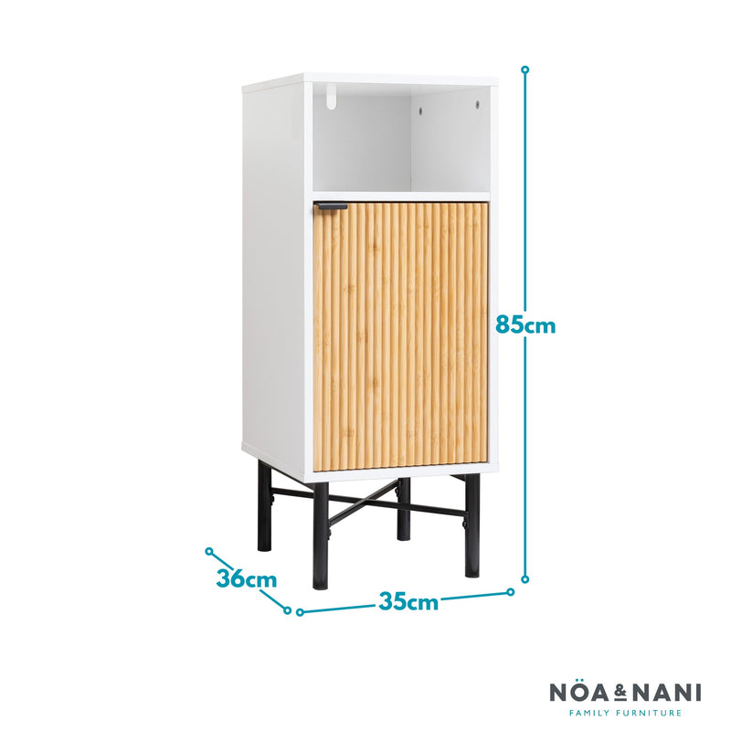 Rökstorp Single Door Bathroom Towel Cabinet in White