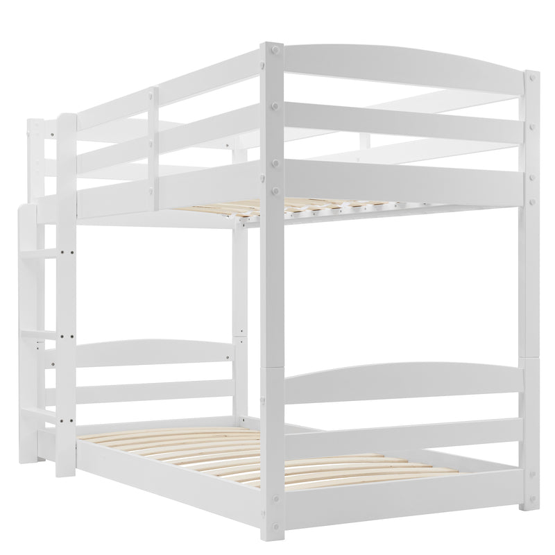 Mimi Shorty Bunk Bed Splits into Toddler and Day Bed in Classic White