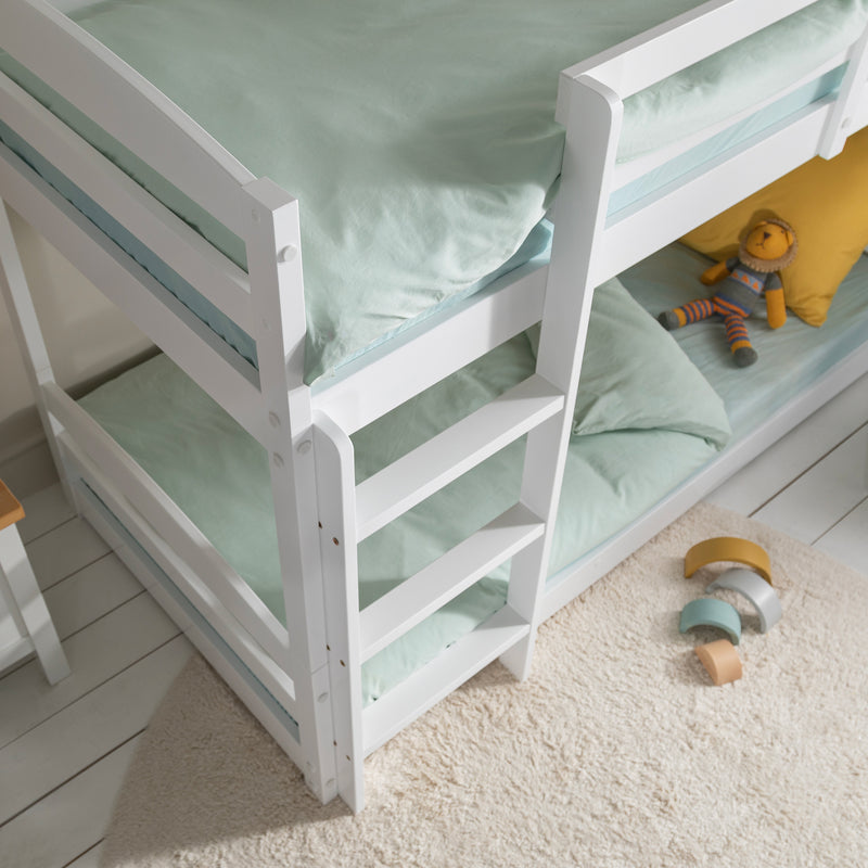 Mimi Shorty Bunk Bed Splits into Toddler and Day Bed in Classic White