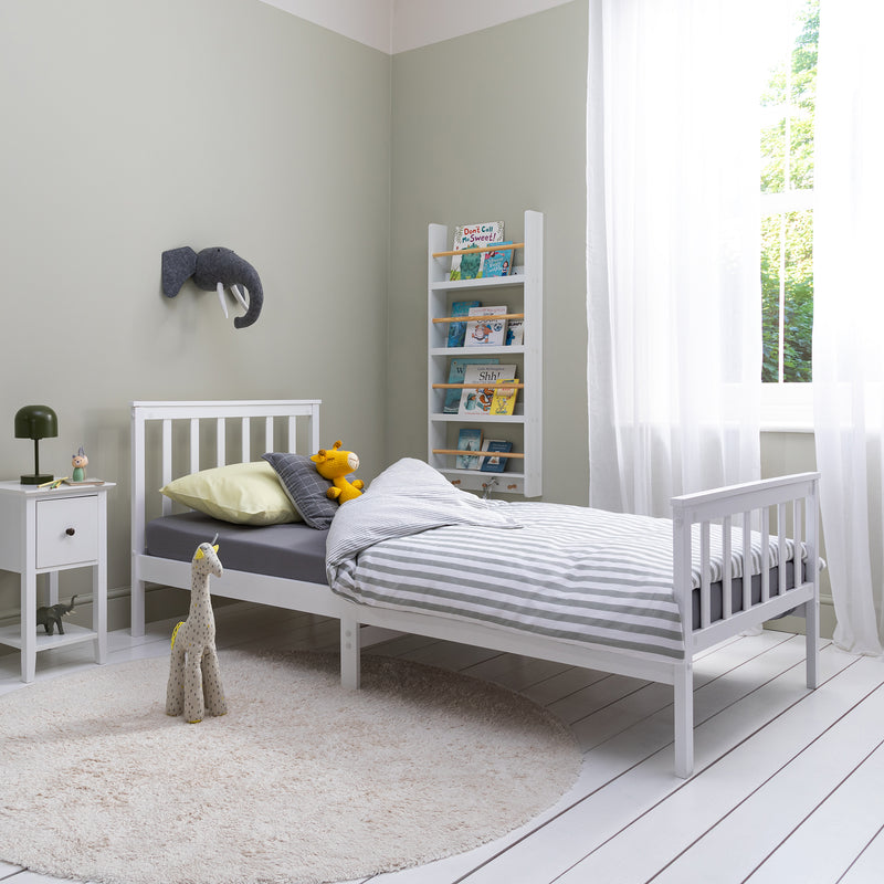 Otis Single Bed 3ft Frame with 4 Pull Out Storage Drawers in White